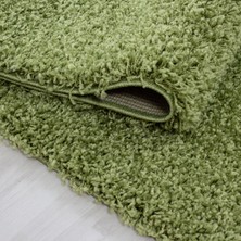 My Deco Carpet Shaggy Yeşil Halı Sade Renk Yumuşacık Soft Uzun Tüylü Çocuk Odası Oturma Odası Salon Mutfak Halı