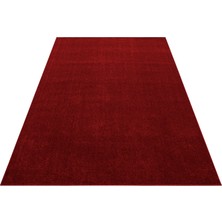 My Deco Carpet Modern Sade Kısa Havlı  Düz Renkli  Bordo Kırmızı Çocuk Odası Oturma Odası Salon Mutfak Halısı