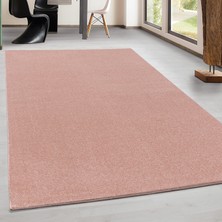 My Deco Carpet Modern Sade Kısa Havlı  Düz Renkli  Rose Gül Kurusu Çocuk Odası Oturma Odası Salon Mutfak Halısı