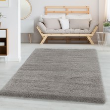 My Deco Carpet Süpersoft Peluş Shaggy Halı  Düz Renkli Bej Çocuk Odası Oturma Odası Salon Mutfak Halı