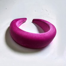 Als Accessories Kadife Pembe Renk Dolgulu Düz Saç Taçı