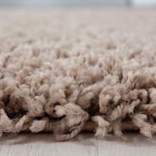 My Deco Carpet Soft Shaggy Halı Yüksek Tüylü Düz Bej Rengi Çocuk Odası Oturma Odası Salon Mutfak Halısı