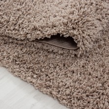 My Deco Carpet Soft Shaggy Halı Yüksek Tüylü Düz Bej Rengi Çocuk Odası Oturma Odası Salon Mutfak Halısı