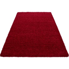 My Deco Carpet Soft Shaggy Halı Yüksek Tüylü Düz Kırmızı Renkli Çocuk Odası Oturma Odası Salon Mutfak Halısı