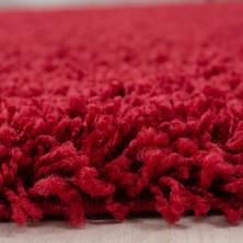 My Deco Carpet Soft Shaggy Halı Yüksek Tüylü Düz Kırmızı Renkli Çocuk Odası Oturma Odası Salon Mutfak Halısı