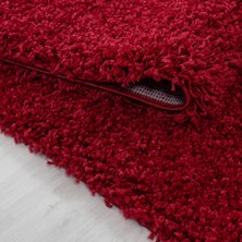 My Deco Carpet Soft Shaggy Halı Yüksek Tüylü Düz Kırmızı Renkli Çocuk Odası Oturma Odası Salon Mutfak Halısı