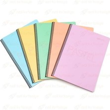 Spiralli Telli Pp Kapak A4- 120 Yaprak Kareli Defter 4 Adet