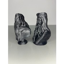 Gandalf ve Dumbledore 2'li Set - 10 cm Figür Büst Hediye Koleksiyon Hobi