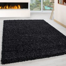 My Deco Carpet Soft Shaggy Halı Yüksek Tüylü Düz Antrasit Rengi Çocuk Odası Oturma Odası Salon Mutfak Halısı