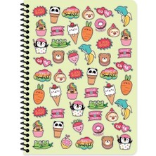 Keskin Color 16X22 cm 80 Yaprak Çizgisiz Plastik Kapak Telli Defter 60 Gram Beyaz Sayfa