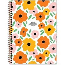 Keskin Color 16X22 cm 80 Yaprak Çizgisiz Plastik Kapak Telli Hafif Defter 60 Gram Krem Renk Sayfa Ivory Kağıt