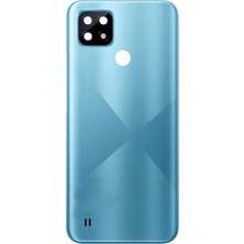 Teknonet Realme C21 Uyumlu Kamera Camlı Batarya Kapağı