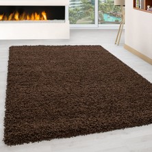 My Deco Carpet Soft Shaggy Halı Yüksek Tüylü Düz Kahverengi Rengi Çocuk Odası Oturma Odası Salon Mutfak Halısı