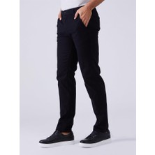 Yazı Klasik Fit Likralı Erkek Kanvas PANTOLON-7075