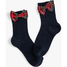 Koton Çorap Fiyonklu Dokulu