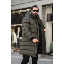 Rhones Kapüşonlu Uzun Erkek Şişme Mont 1150