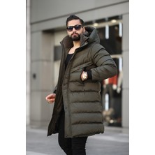 Rhones Kapüşonlu Uzun Erkek Şişme Mont 1150