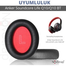 Novstrap Anker Soundcore Life Q10 Q10 Bt ile Uyumlu Kulaklık Pedi Süngeri Yastığı