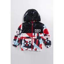 Mdm Renkli Kapşonlu Fermuarlı Pamuklu Astarlı Kapşonlu Cepli Kız Erkek Bebek Yağmurluk Mont Tulum Çocuk