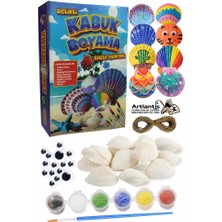 Artlantis Kabuk Boyama Seti 1 Paket Deniz Kabuğu Midye Boyama Shell Painting Sanatsal Hobi Boyama Seti Akrilik Boya Fırça