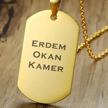 İşte Bu Kişiye Özel Isimli Paslanmaz Künye Çelik Kolye Künye