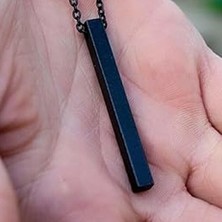 İşte Bu Kişiye Özel Isimli Kararmaz Çelik Kolye Uzun Çubuk Kolye