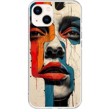 Dali Design Apple iPhone 14 Uyumlu Şeffaf Kılıf Tablo Tasarımlı