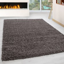 My Deco Carpet Soft Shaggy Halı Yüksek Tüylü Düz Sütlü Kahve Rengi Çocuk Odası Oturma Odası Salon Mutfak Halı