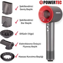 Powertec TR-3333 BLDC Motor 5 Fonksiyon Plazma Saç kurutma & Fön makinesi