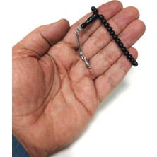 Gümüş Püsküllü Mini Gürcistan Oltu Tesbih 5,5 mm