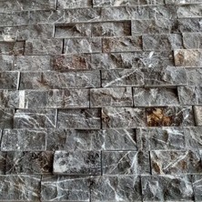 Markataş 5X10Cm Siyah Mermer Doğal Taş Patlatma Taş Duvar Kaplaması