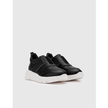 İLVİ Gerdy Floter Deri Kadın Siyah Spor Ayakkabı