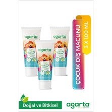 Agarta Doğal Çocuk Diş Macunu Çilekli 75 Ml / 100 Gr X 3 ADET