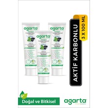 Agarta Doğal Hindistan Cevizi Özlü Aktif Karbonlu Diş Macunu 100 ml (3 ADET)