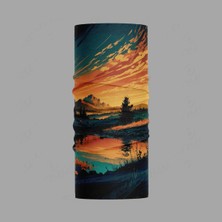 Outdoor Özel Orman Tasarımlı Unısex Bandana Buff Boyunluk