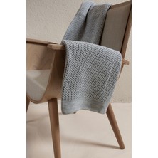 Mediterian Gri Kenarlı Ponponlu Yatak Örtüsü 130x170, Pamuklu ve Şık Tasarım