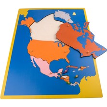 Balatoyz Montessori Kuzey Amerika Haritası Puzzle