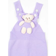 Asel Kids Ayıcıklı Ayarlanabilir Triko Tulum Tayt Salopet