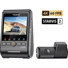 Viofo A329 2 Kameralı Ön+Arka 4k+2k Hdr Sony Starvis 2 Sensörlü Wi-Fi 6 SSD Destekli Gps'li Araç Kamerası