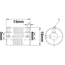 Devre Dünyası Esnek Kaplin 3X4MM D15L13