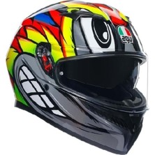 Agv K3 Birdy 2.0 Grey Yellow Red Kapalı Kask - L