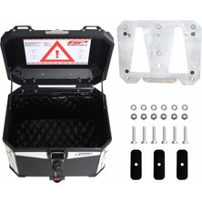 Gp Kompozit Universal 37 Lt Alüminyum Motosiklet Çantası Siyah