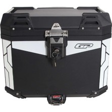 Gp Kompozit Universal 37 Lt Alüminyum Motosiklet Çantası Siyah