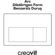 Creavit Arc Parlak Krom Kaplama Kumanda Paneli
