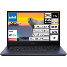 Asus Expertbook B5 Flip I7-1360P 40-GBDDR55 256 GB SSD 14" Fhd IPS Touch Windows 11 Pro Taşınabilir Bilgisayar B5402FVA-I7161TBB1D BT35