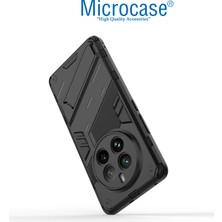 Microcase Realme 12 Pro Matrix Serisi Armor Standlı Perfect Koruma Kılıf - Siyah AL3416