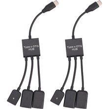 Galaxxy USB 3.1 Tip C 2.0 Dişi + Mikro USB Dişi 3'ü 1 Arada Otg Hub (Yurt Dışından)