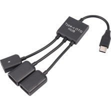 Galaxxy USB 3.1 Tip C 2.0 Dişi + Mikro USB Dişi 3'ü 1 Arada Otg Hub (Yurt Dışından)