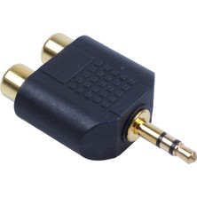 Galaxxy Jack To 2 Rca Adaptör Y Splitter Stereo Erkek 2x Dişi Altın Mini (Yurt Dışından)