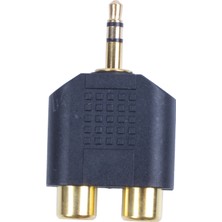 Galaxxy Jack To 2 Rca Adaptör Y Splitter Stereo Erkek 2x Dişi Altın Mini (Yurt Dışından)